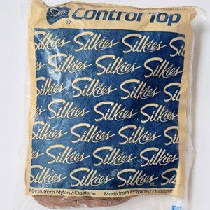Silkies Control Top Pantyhose Size Large B-Beige in Package Vintage